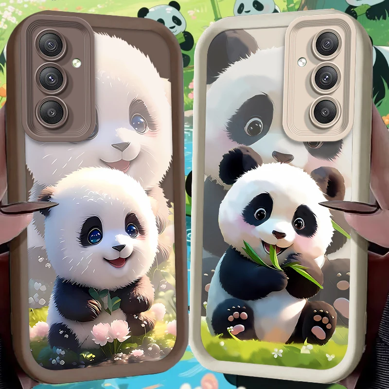 Cartoon Lovely Panda Case For Samsung Galaxy A54 A05S A05 A34 A24 A14 A53 A33 A23 A13 A52 A52S A32 A22 A12 A71 A51 A31 Cover