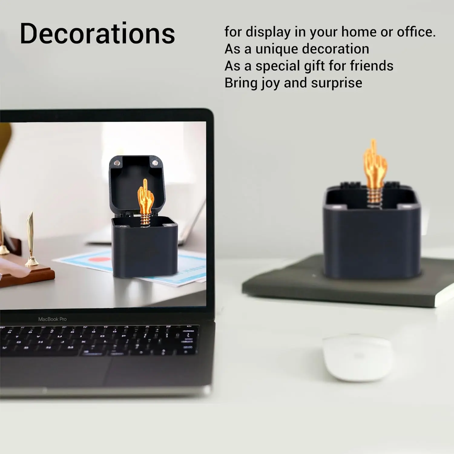 Out of the box pop-up Middle Finger Gift Box Creative Desk Home Decor Gifts Middle Finger Novelty Christmas Funny Prank Gift