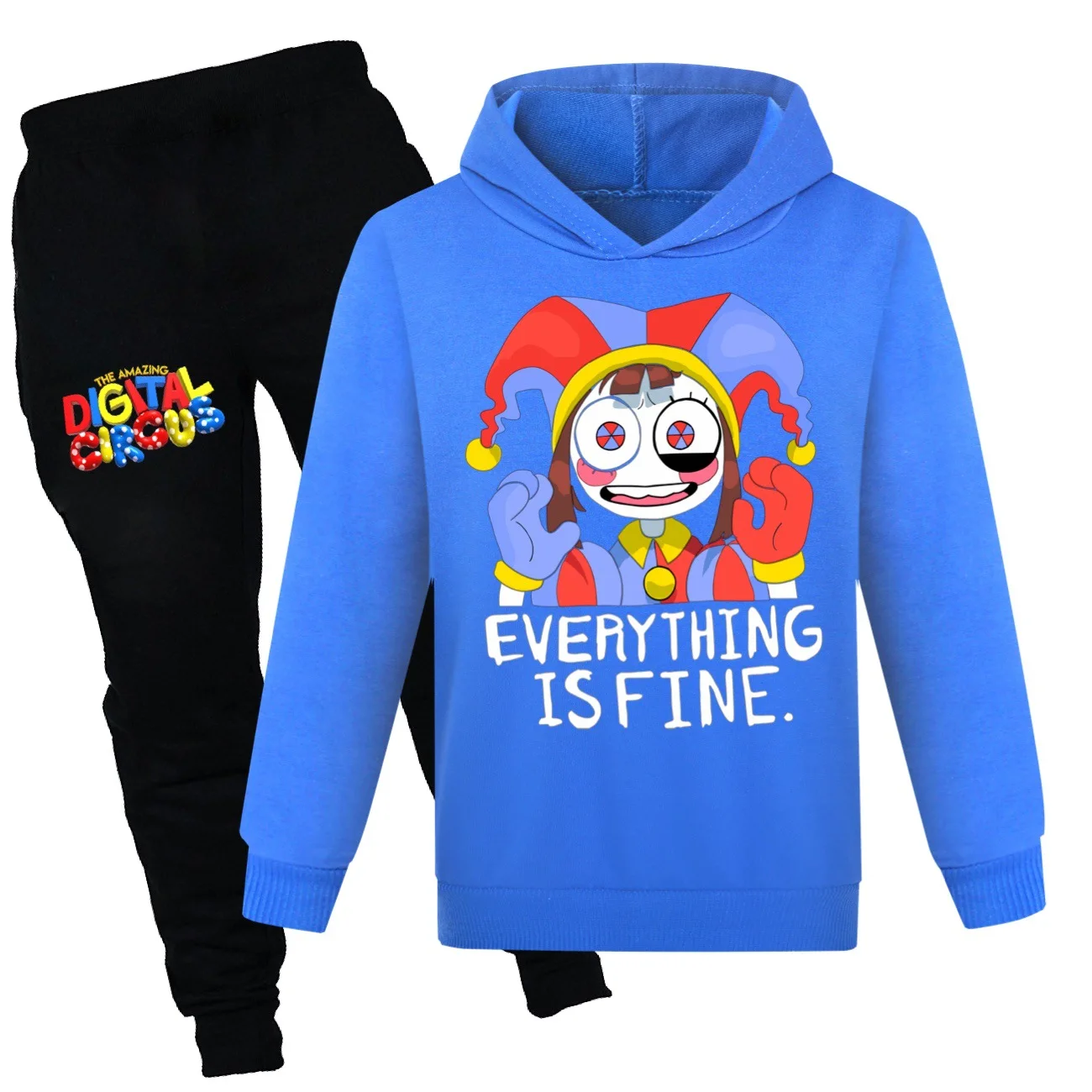 Kids Spring Autumn Casual Tracksuits Boys Girls The Amazing Digital Circus merch Hoodie+Pants Kits Children Outfits Clothes Sets image 3