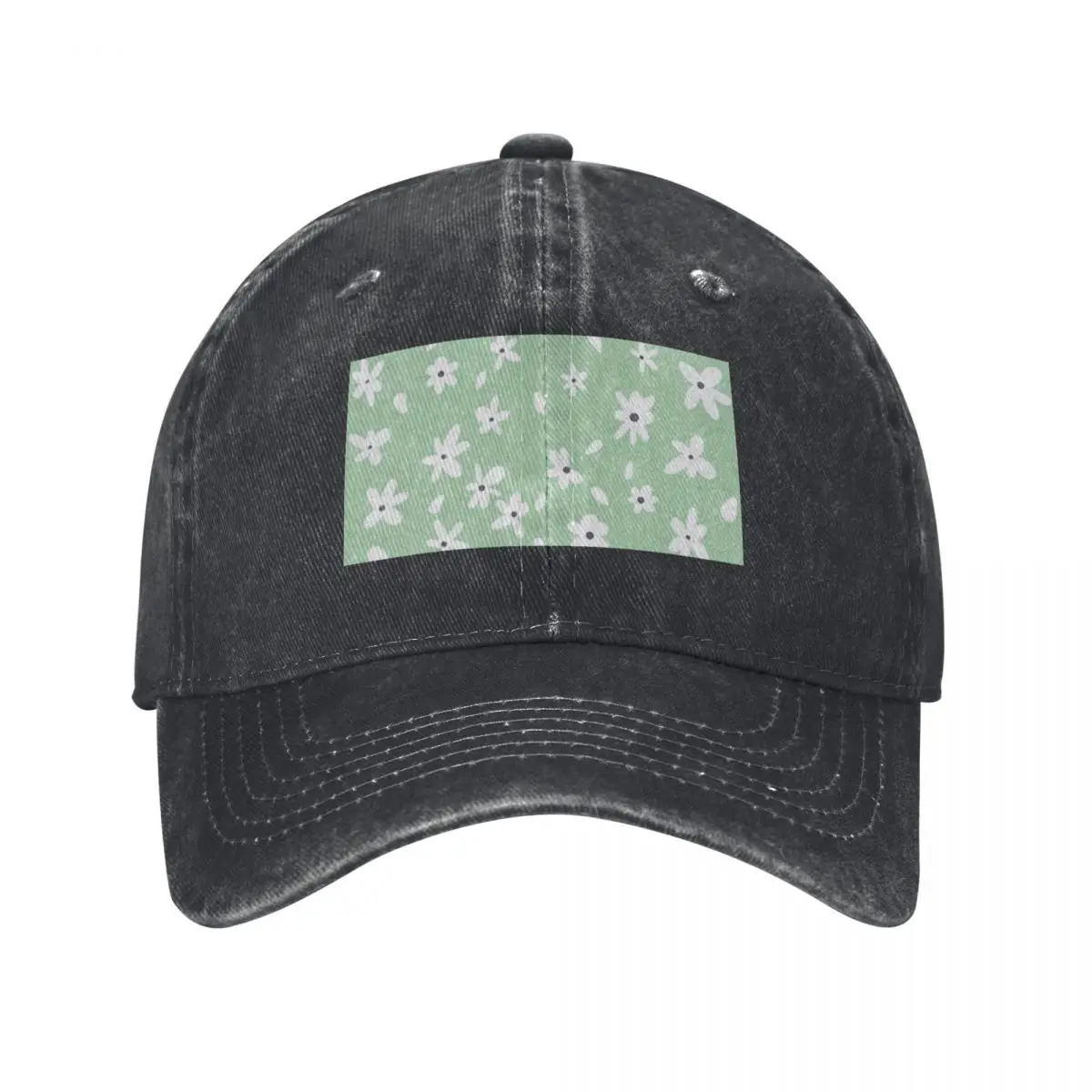 

Sage Flowers ( Medium) Baseball Caps Vintage Denim Washed Headwear Unisex Style Outdoor Running Hats