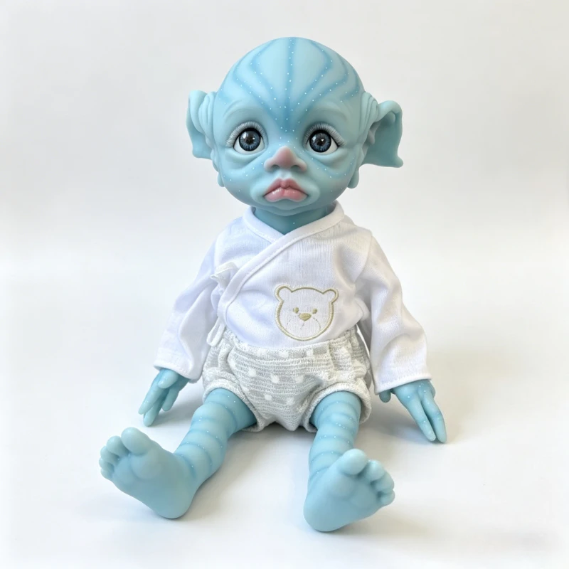 

40cm Tinky with Full Silicone Vinyl Body Lifelike Real Soft Touch Small Doll Cute Handy Baby