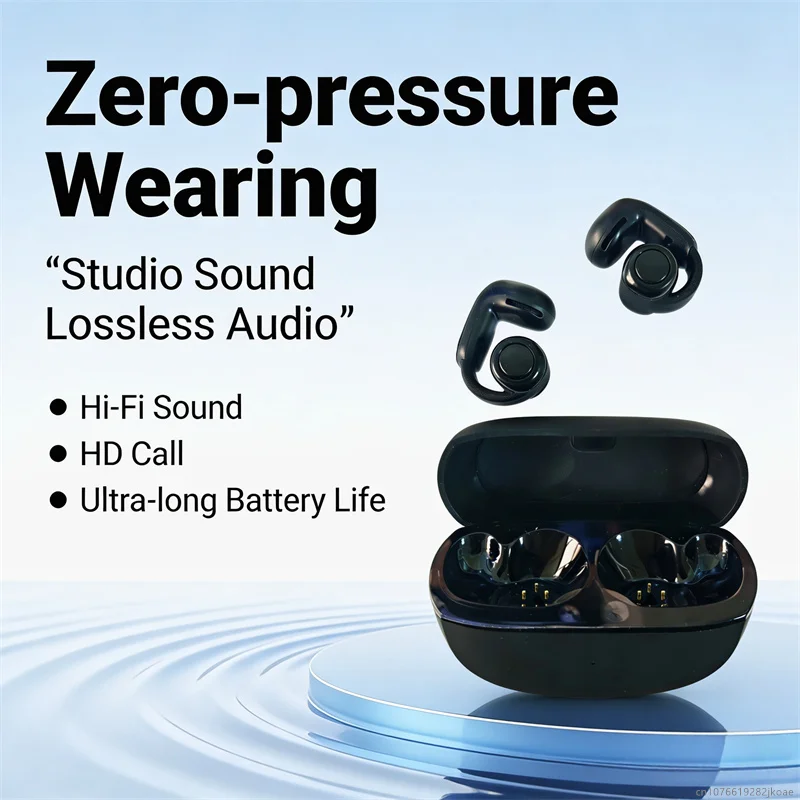 

Беспроводные наушники-клипсы V12 OWS Bluetooth 5.4 для спорта и игр, открытые HiFi стерео-наушники с HD микрофоном для звонков