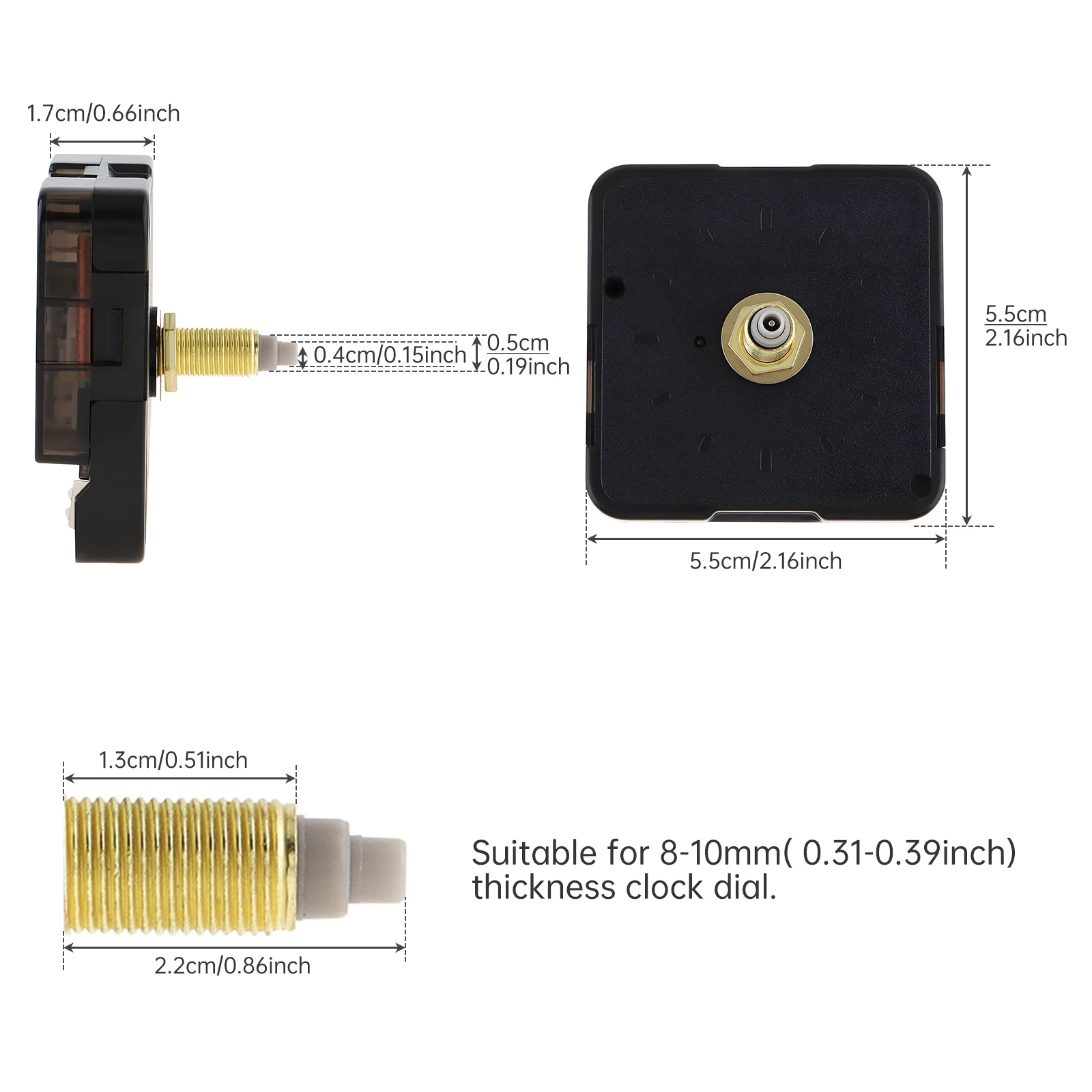 Quarzbatteriebetriebene, leise Wanduhr-Bewegungsmechanismen für Heimwerker/Reparatur, Ersatz von Uhrenteilen