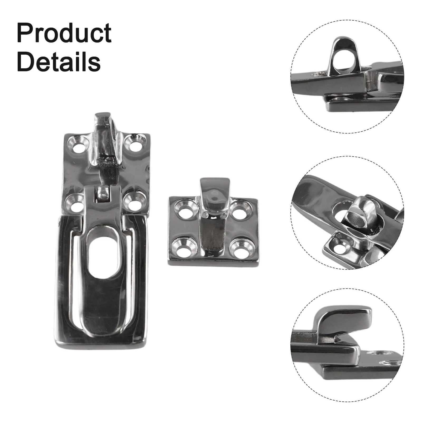 Boat Door Fastener Anti-Rattle Clamp Anti-Rattle Easy Installation Silver Stable Characteristics High Universality Fitment: No