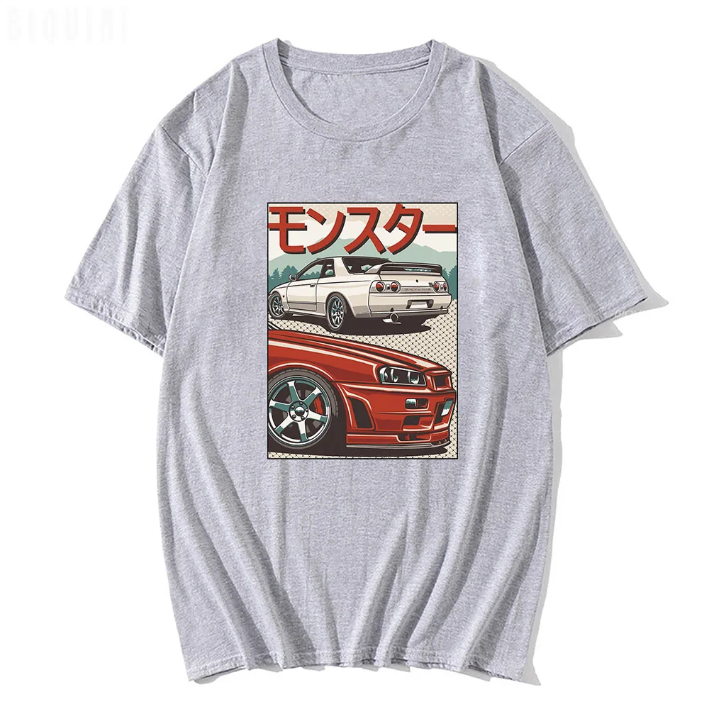 JDM T Shirt for Men CRX Japan Style Retro 90s Del Sol 100% Cotton Short Sleeve O-Neck Summer Casual Harajuku Male Tees