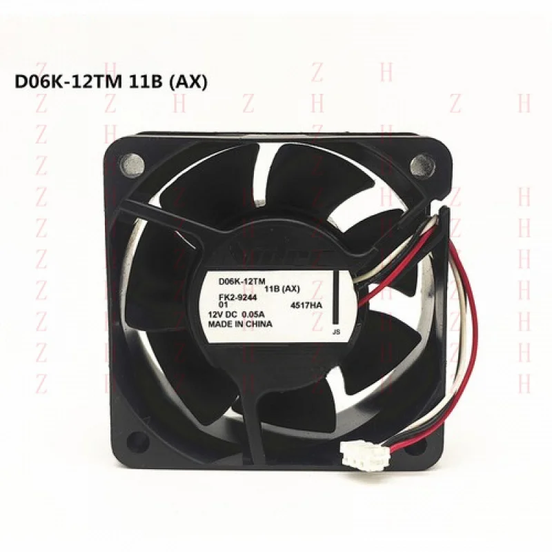 

XXZ for NIDEC D06K-12TM 11B (AX) 12V 0.05A 6025 3-pin double ball inverter cooling fan