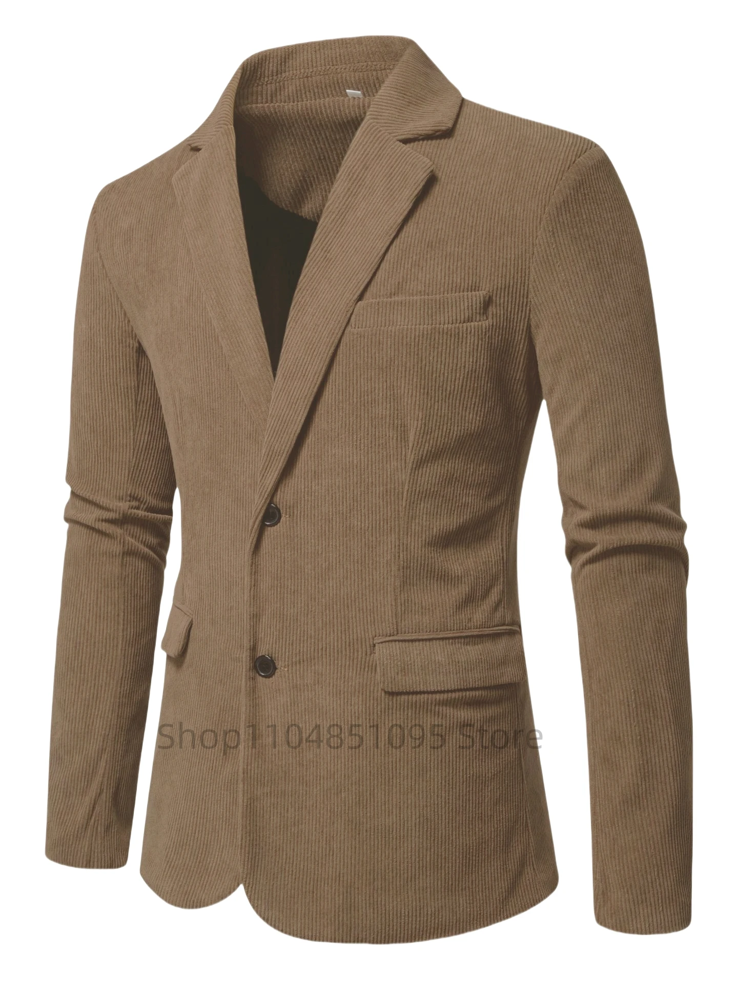 

Новинка 2023 года, вельветовые деловые повседневные куртки для мужчин, четырехсезонные костюмы с отложным воротником, пиджак, свадебный пиджак для мужчин