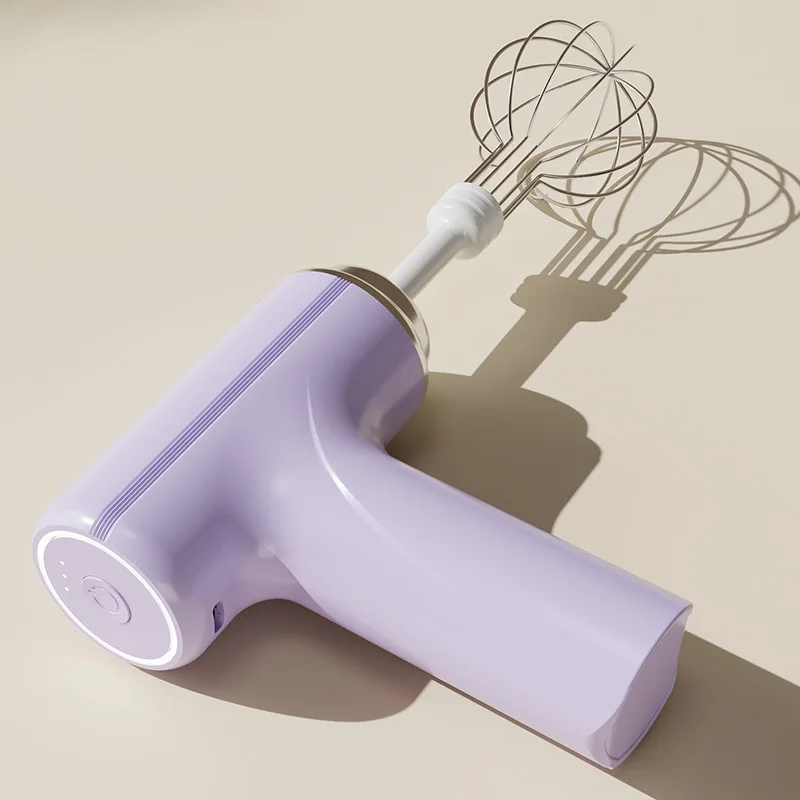 Electric Egg Beater Mixer Cake-Specific Cordless Electric Whisk Rechargeable Portable Whisk Food Blender 3-Speed Electric Whisk