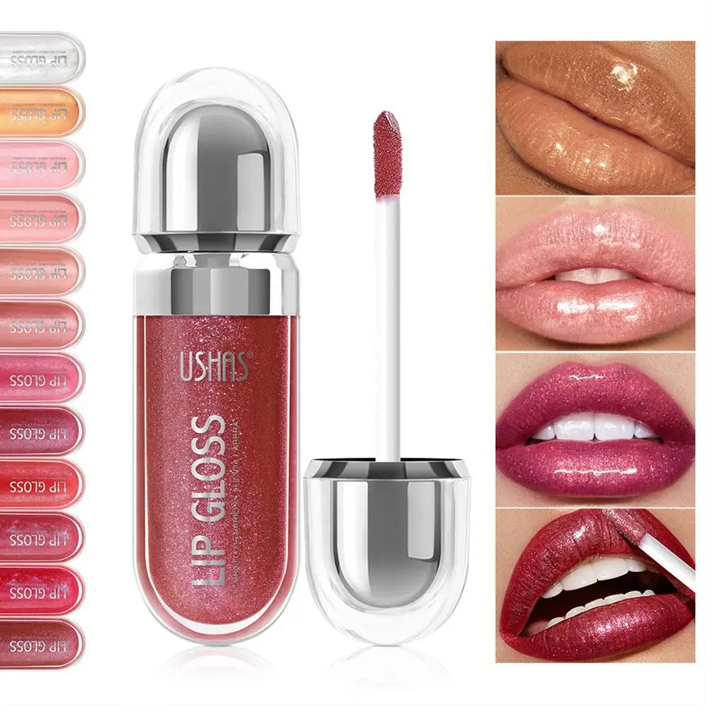 Water Light Flash Lip Gloss 12 สี Jelly Fine Flash ชุ่มชื่น Lip Glaze Smooth กันน้ําลิปสติก Lip Makeup เกาหลี