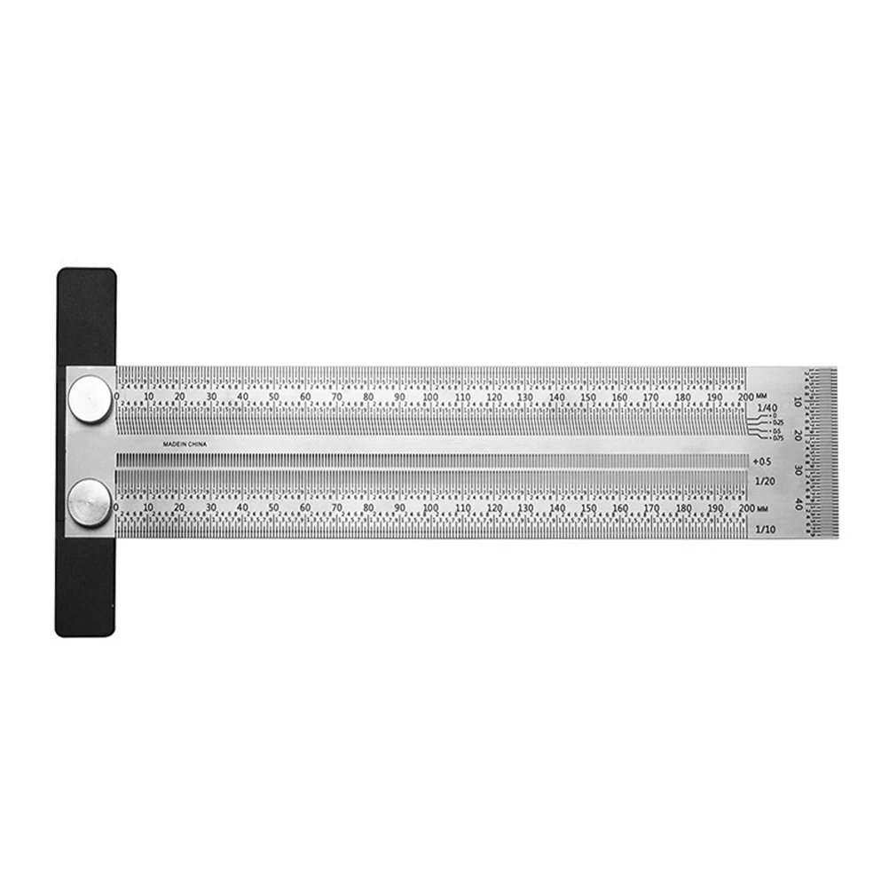 

Stainless Steel Try Square Straight Rule Multifunction Deckle Ruler Woodworking Precision Marking Carpenter Tool Accessories