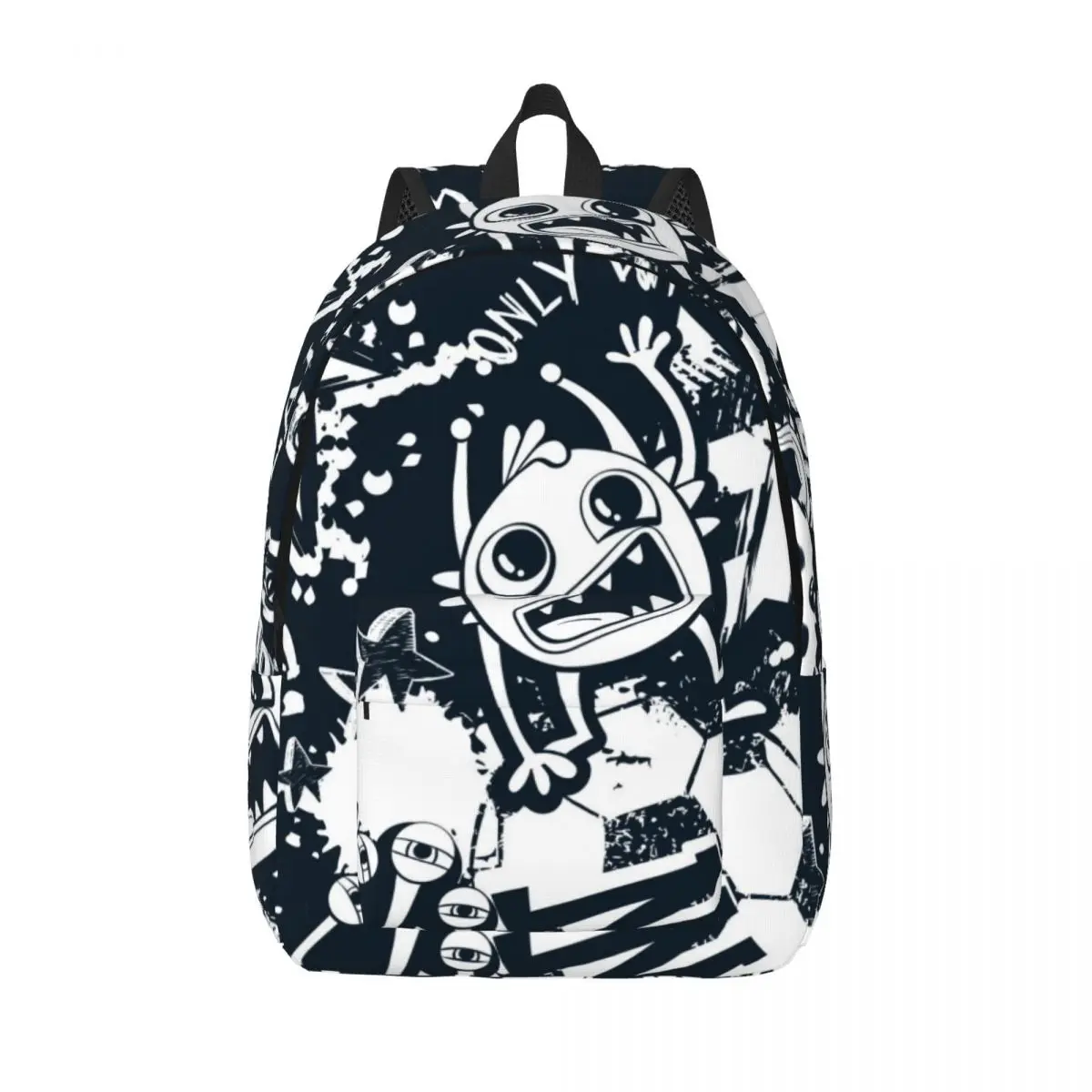 Student Bag Abstract Grunge Urban Monster Character Backpack Parent-child Lightweight Backpack Couple Laptop Bag