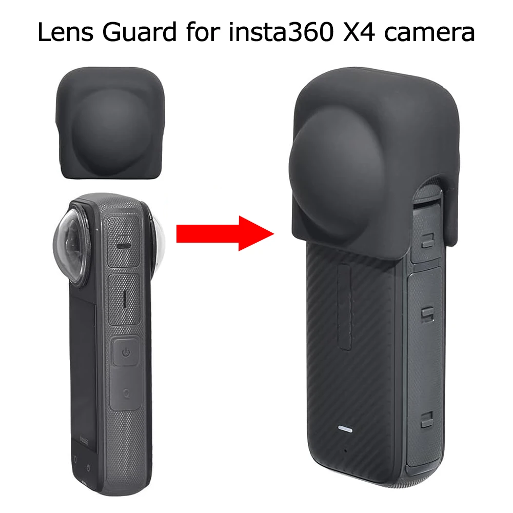 Silicone Lens Cap Protective Cover for Insta360 X3 X4 X5 Panoramic Camera Anti-Scratch Dustproof Lens Guard Accessory