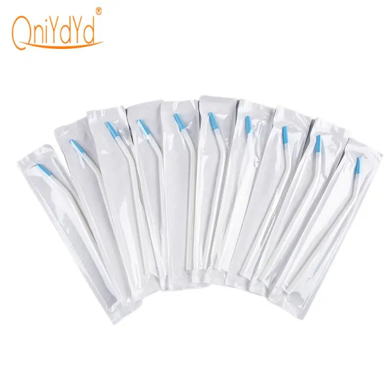 10Pcs Dental Clinic Disposable Surgical Suction Tips Saliva Ejector Laboratory Clinic Suction Tube Long Slim Type