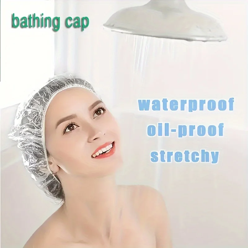 Disposable shower cap Women\'s waterproof hair mask cap for home bath thickened smoke proof Easy to use without electricity