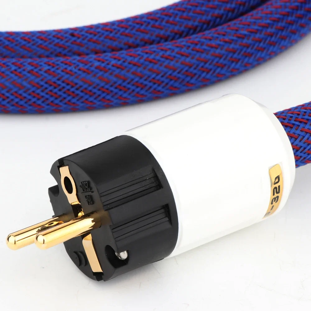 HIFI Power Cable 4square OFC Copper Wire Hi-Fi AC Mains Cable Audio Grade Power Leads EU/US Plug Power Cable