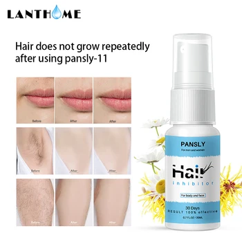 Pansly Hair Removal Spray Full Body Hair Growth Inhibitor Facial Removal Cream Stop Hair Beard Bikini Intimate Face Legs Armpit