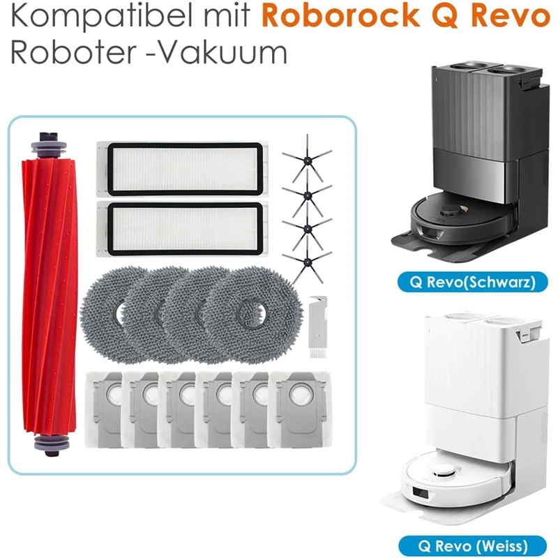 PROMOTION! For Roborock Q Revo/P10 A7400RR Vacuum Cleaner Main Side Brush Hepa Filter Mop Cloths Dust Bag Spare Parts