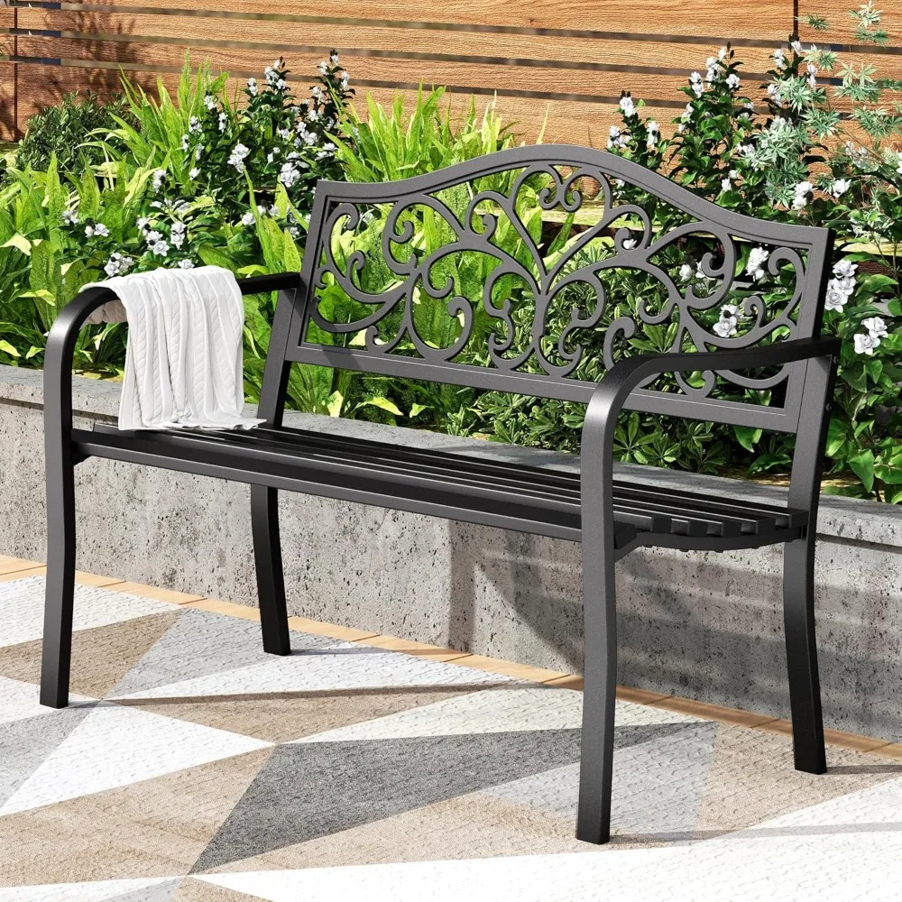 

All-Weather Fade & Rot Proof HDPE Bench - 2-Person Patio & Garden Seating​