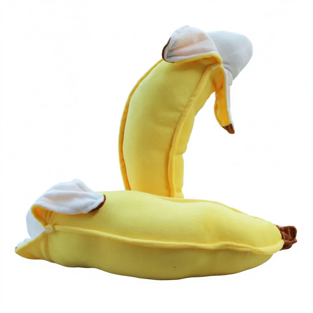 100cm Gift for Love Girl Cute Banana Yellow Open Head Love fruit Stuffed lover Toys Soft Pillow Doll Product for Women Cusion