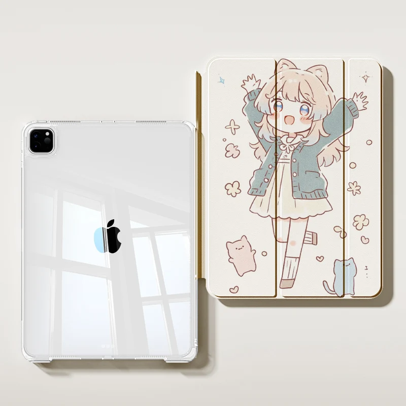 

for iPad A16 2025 Air 7 13 M3 Case for iPad 10th 10.9 2024 Pro 11 13 Case for Air 4 5 Funda Cute Patterns Flower design Case