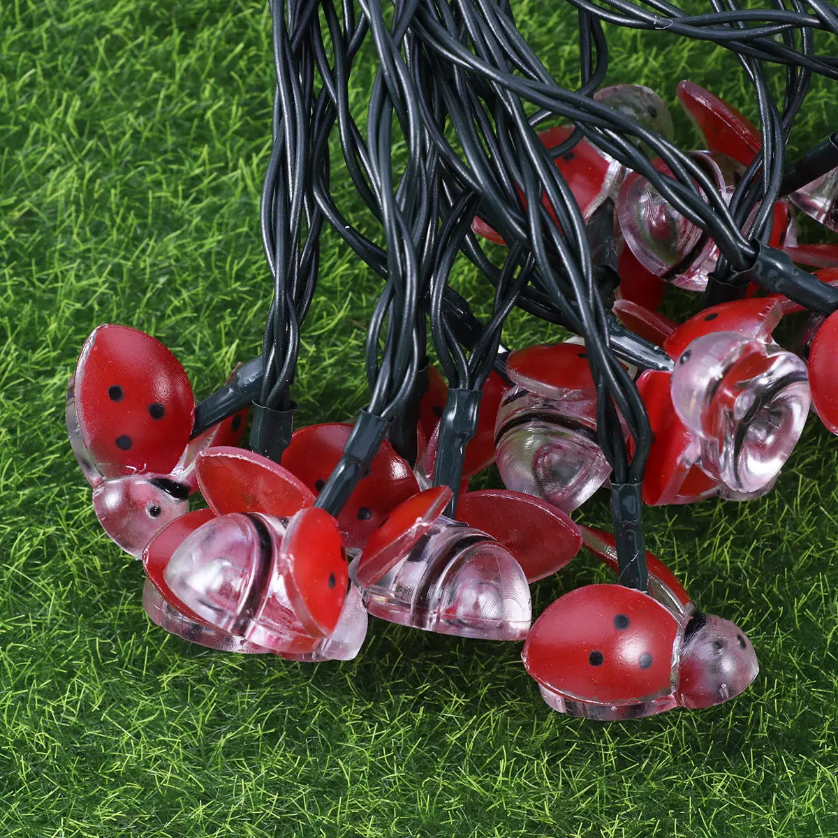 

6.5 Meters 30 Leds Solar Ladybug String Light Battery Operated High Brightness Decorative Night Light for Home