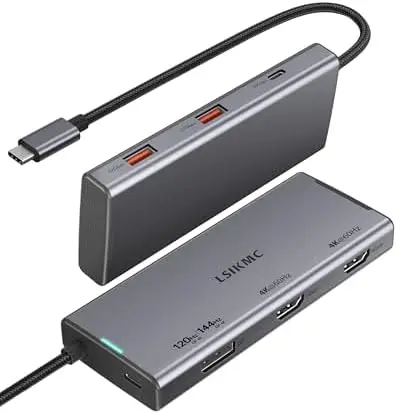 

Многофункциональная USB-док-станция 7-в-1 с поддержкой двух мониторов для ноутбуков USB-док-станция 7-в-1 с двумя мониторами для DELL H