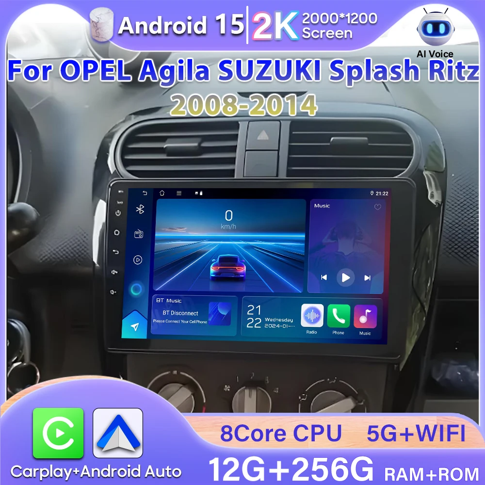 

Android Auto Car Radio For OPEL Agila SUZUKI Splash Ritz 2008 -2014 Carplay Car Intelligent Systems GPS No 2din Video Multimedia