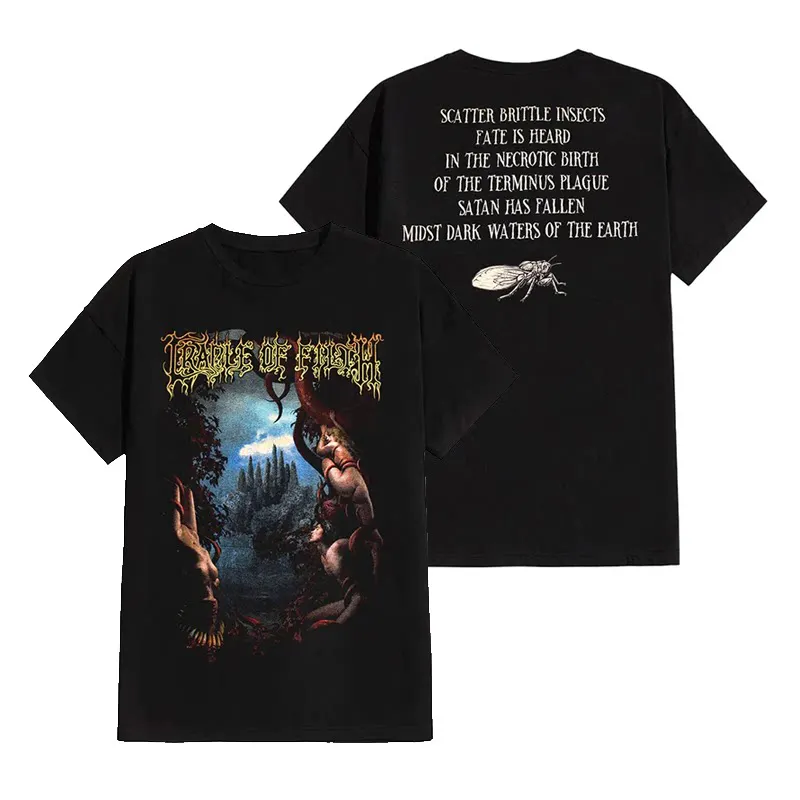 Hot Cradle of Filth Band's Extreme Gothic Black Metal Rock Dark American Kurzarm-T-Shirt