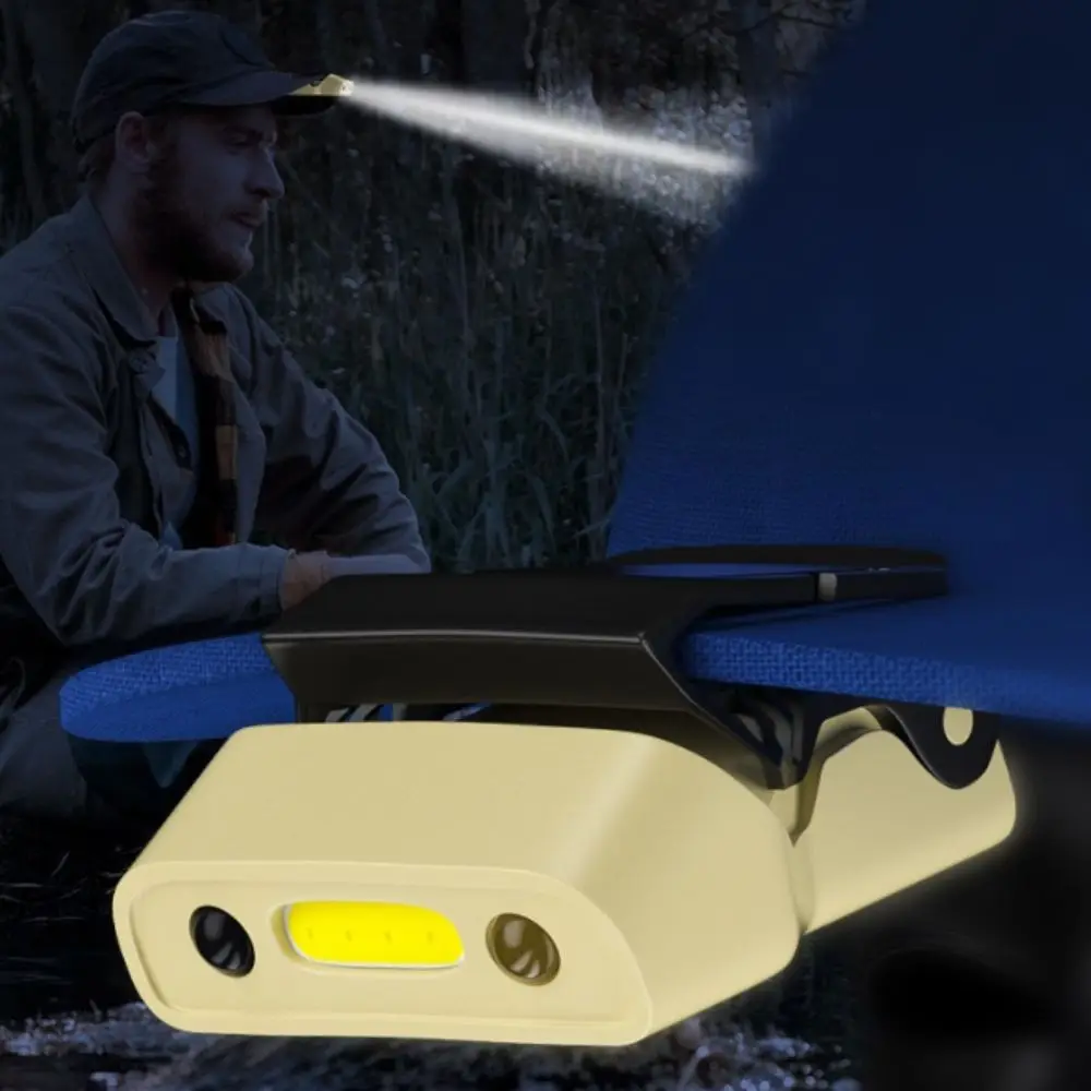 Gesture Sensing Outdoor Headlights Rechargeable Strong Light Waving Sensor Lights Clip-On Multifunctional Headlamp