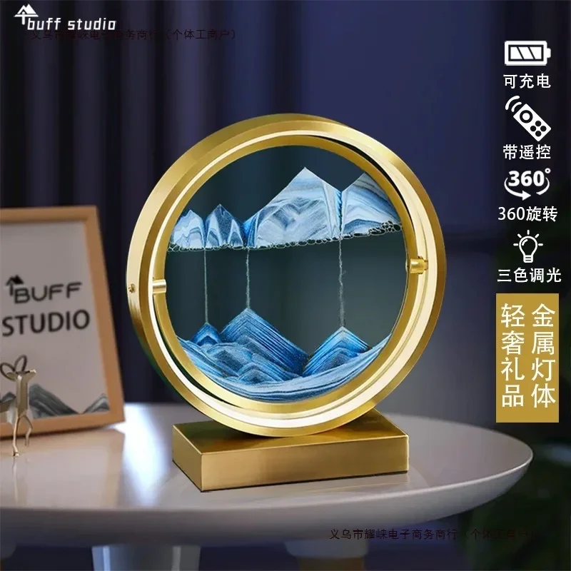 Quicksand hourglass simple bedroom creative decoration atmosphere ornament desk lamp birthday