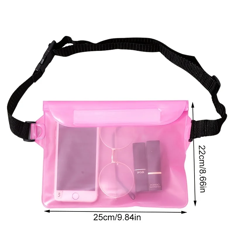 3-layer Waterproof Sealing Rafting Diving Swimming Waist Bag Ski Veneer Underwater Drying Shoulder Bag Waist Bag Gym Bag