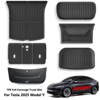 Para Tesla Model Y Juniper 2025, esteras para maletero trasero, cobertura completa, cubierta para maletero, respaldo de asiento, almohadilla protectora, revestimiento de carga, estera antisuciedad