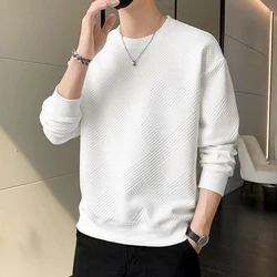 Spring Autumn O Neck Simple All-match Sweatshirt Ladies Loose Casual Fashion Add Velvet Pullover Top Women Solid Color Outwear