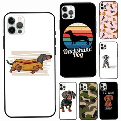 Custodia in Silicone per cani Dachshund Teckel Dackel per iPhone 13 12 Mini 11 14 Pro Max 7 8 Plus X XS Max XR 5S SE 2020 Cover posteriore