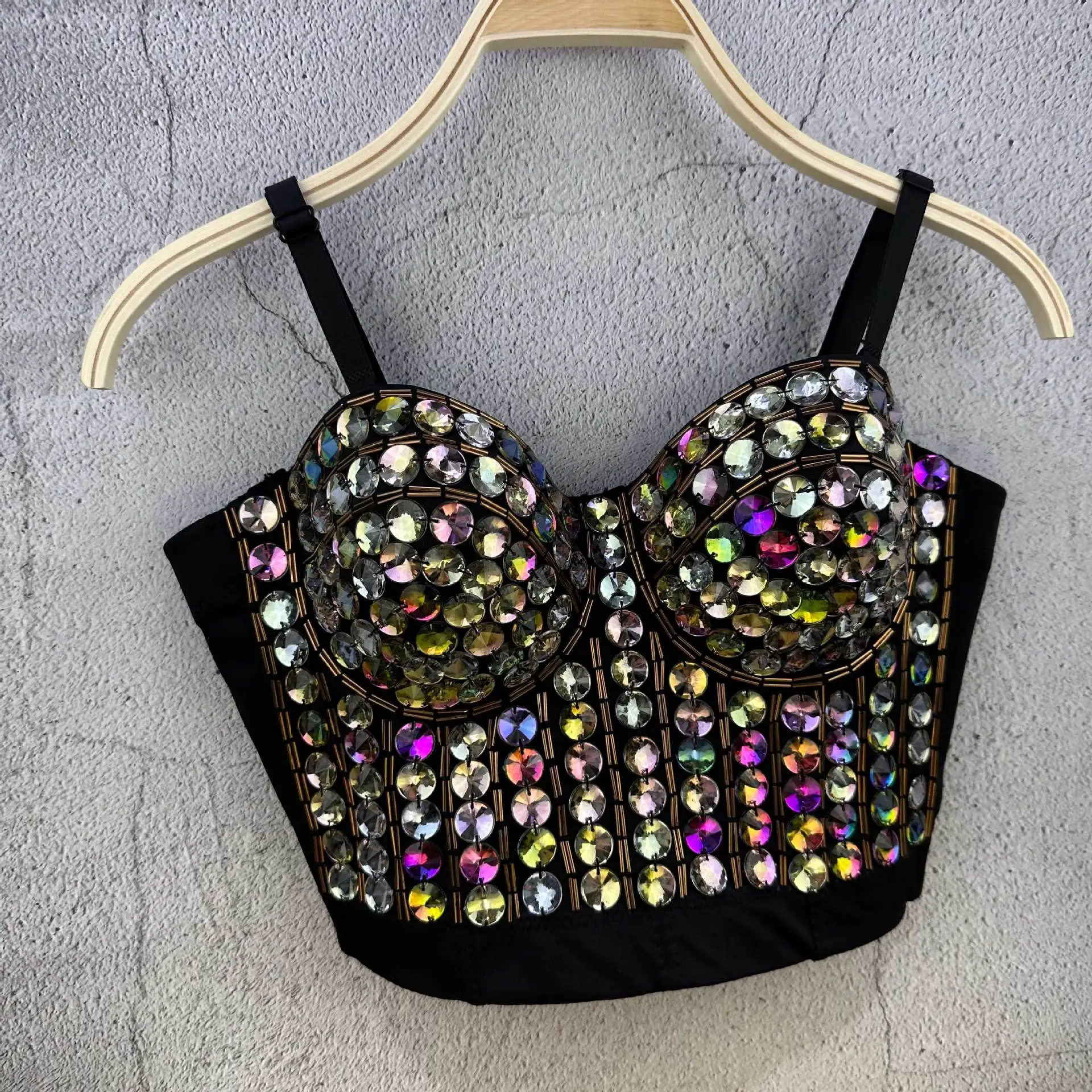 J73 สวยหรู Bras สําหรับสาวผู้หญิงเสื้อหวานหน่วยความจําอะคริลิคแหวนเหล็กสายคล้องไหล่ที่ถอดออกได้เจาะ Bra เสื้อกั๊กขนาดเล็ก