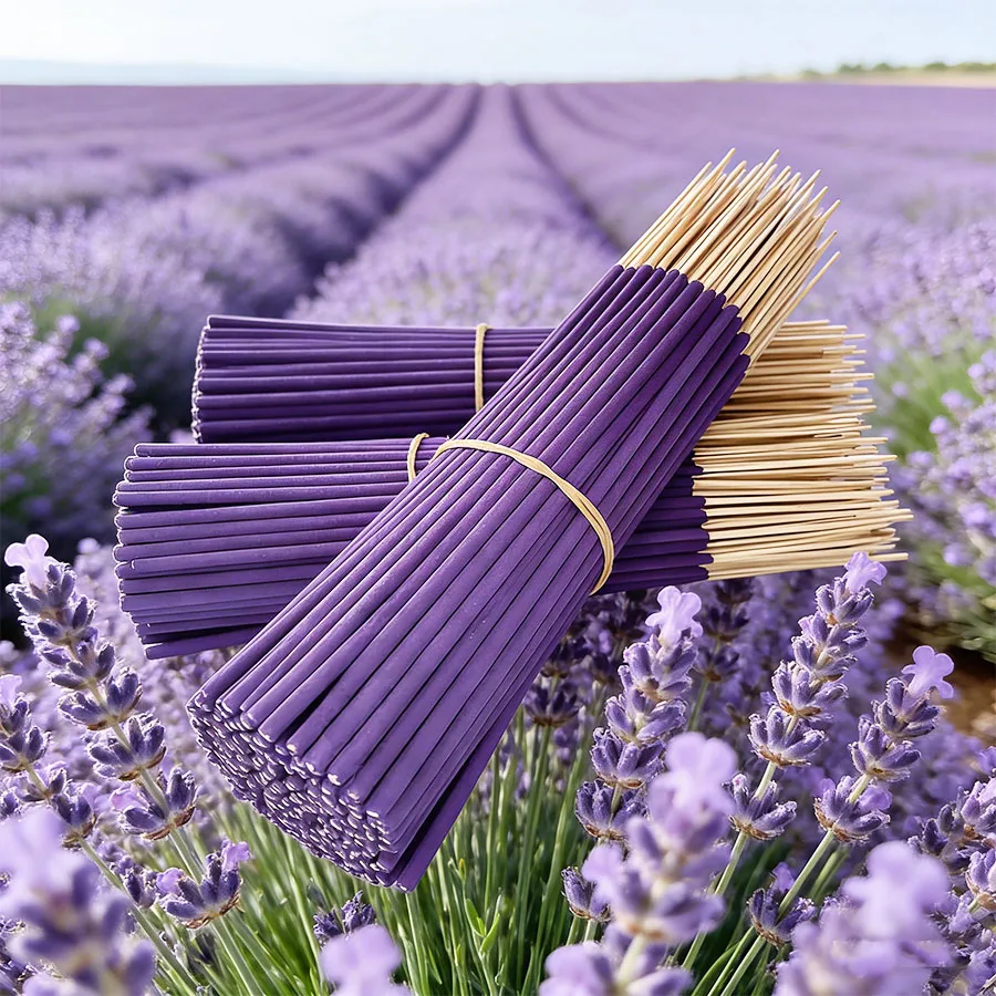 Natural Rich Lavender Scented Stick, 8.6inch Pieces, Suitable for Yoga, Meditation, Outdoor Activities, Bars, Parties, Perfect Home Decor Gift, Enhances the Festive Atmosphere