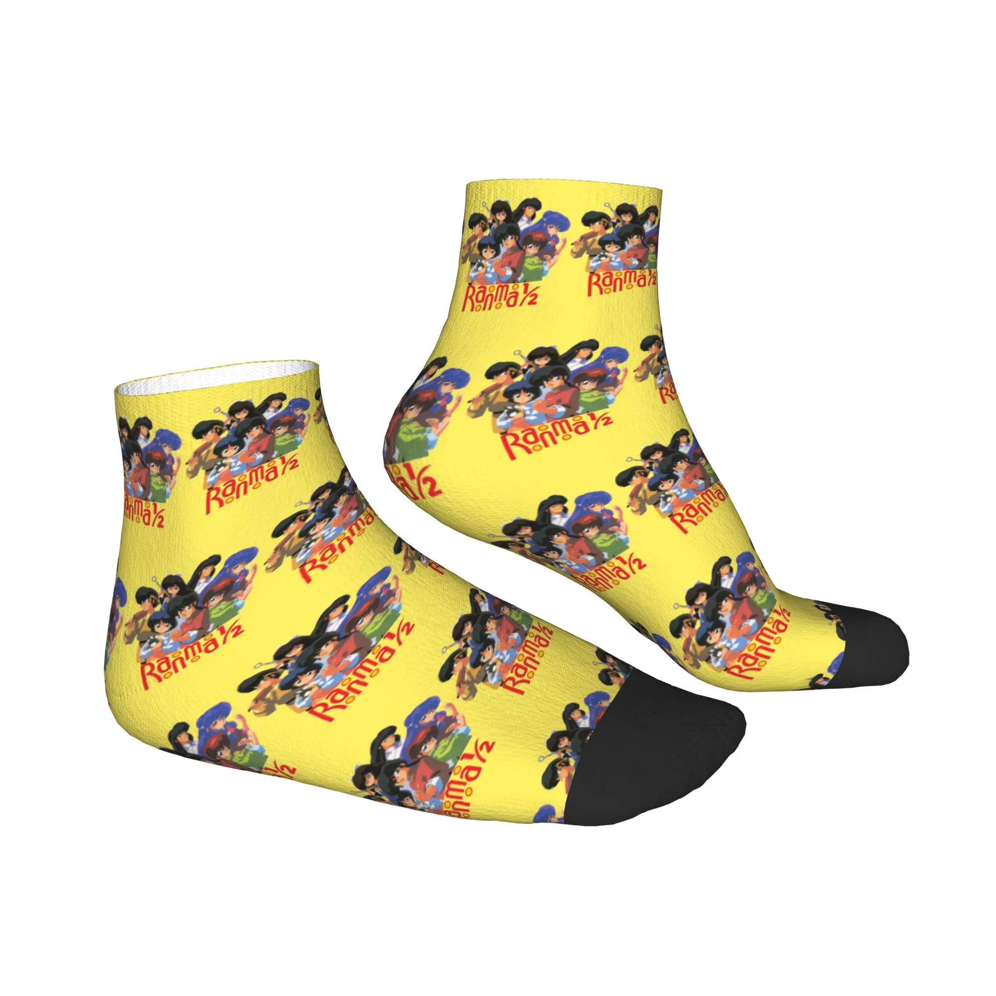 Calcetines para niñas Ranma 1⁄2 Saotome Pig para todas las estaciones, calcetines Harajuku súper suaves, medias de Hip Hop para hombres y mujeres, regalos