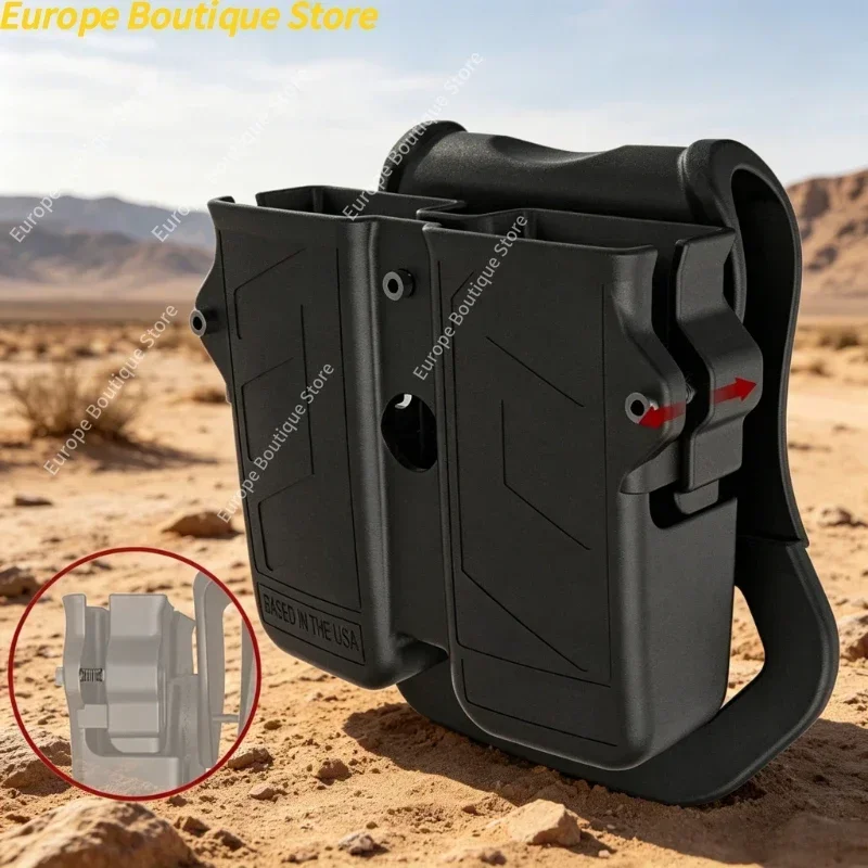 

Universal Mag Holder 9mm 10mm .40 .45 Single Double Stack Mag Pouch Tactical Outdoor Carry Storage Waist Belt Accessories