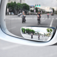 2PCS Car Blind Spot Mirror Adjustable 360 Degree Frameless Rearview Wide Angle Round Convex for Parking Rear View Mirror