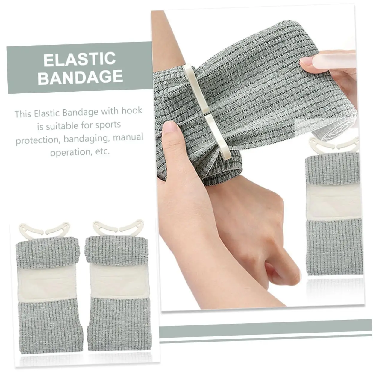 

2PCSElastic Tactical Wrap Breathable Cotton Compression Bandage for Outdoor Sports Injury Support and Athletic Strain Protection