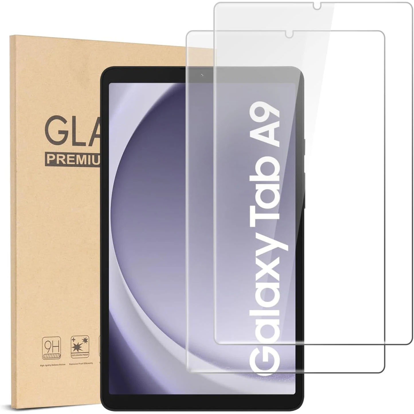 

2 Pack 9H hardness HD anti-scratch Tempered Glass Screen Protector for Samsung Galaxy Tab A9 8.7 Inch | SM-X110/X115/X117