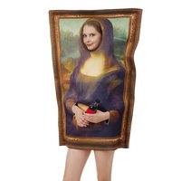 Famous Paintings Costume Mona Lisa The Scream Halloween Christmas Adult Men Women Funny Cerative Dress up