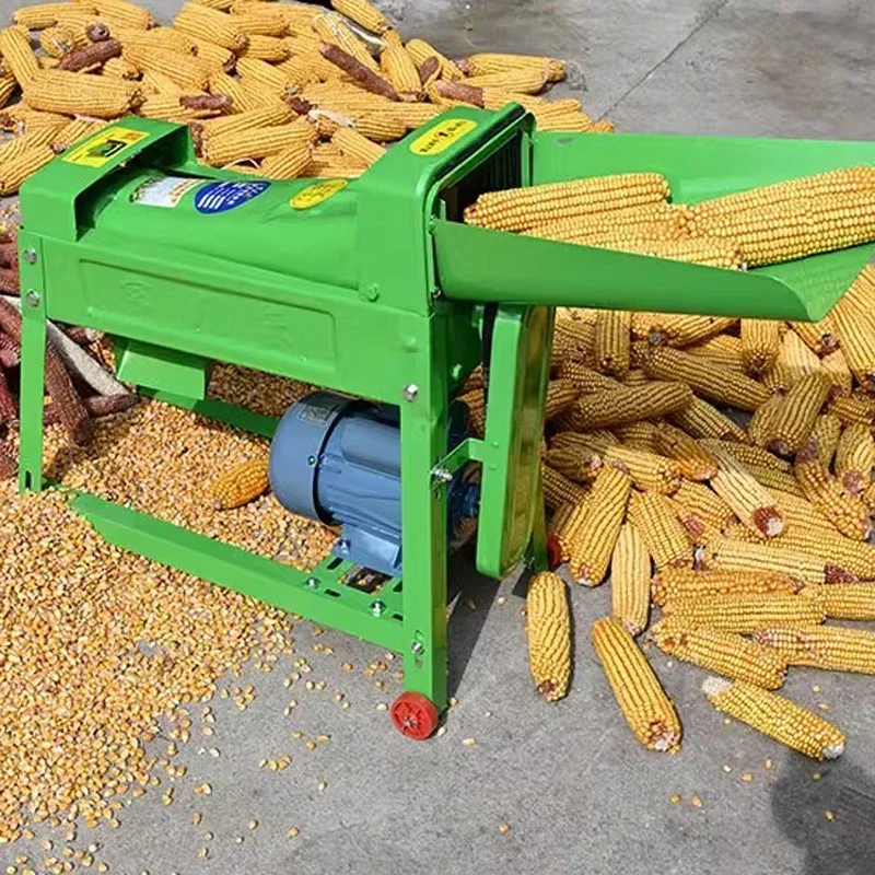 3.8HP Mini Fully Automatic Corn Thresher Maize Peeler Sheller Electric Corn Threshing Agricultural Machine