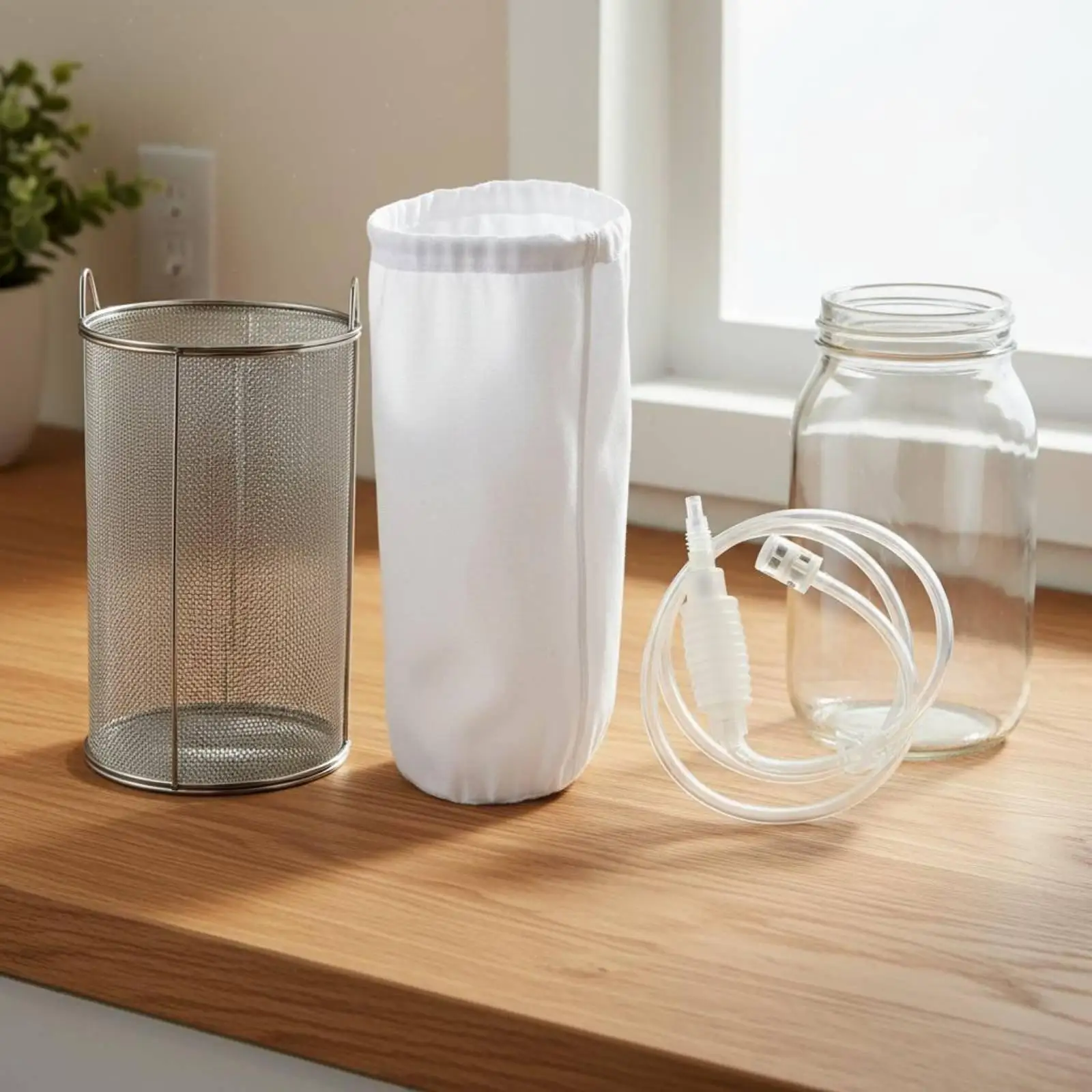 Stainless Steel Strainer Durable Mesh Colander Fermentation Strainer for Home Brewing Rice Wine and Kitchen Use