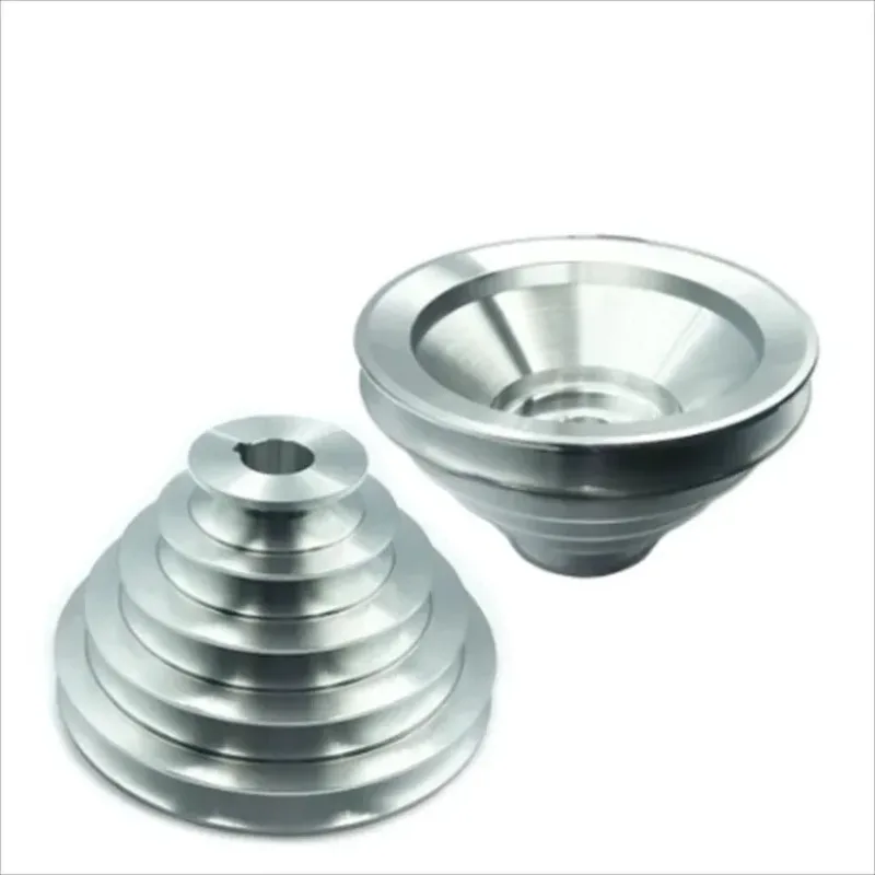 1pc Bench Drill 54mm to 150mm Outer Dia 14 16 18 19 20 22 24 25 28mm Bore Aluminum A Type 5 Step Pagoda Pulley Wheel for V-Belt