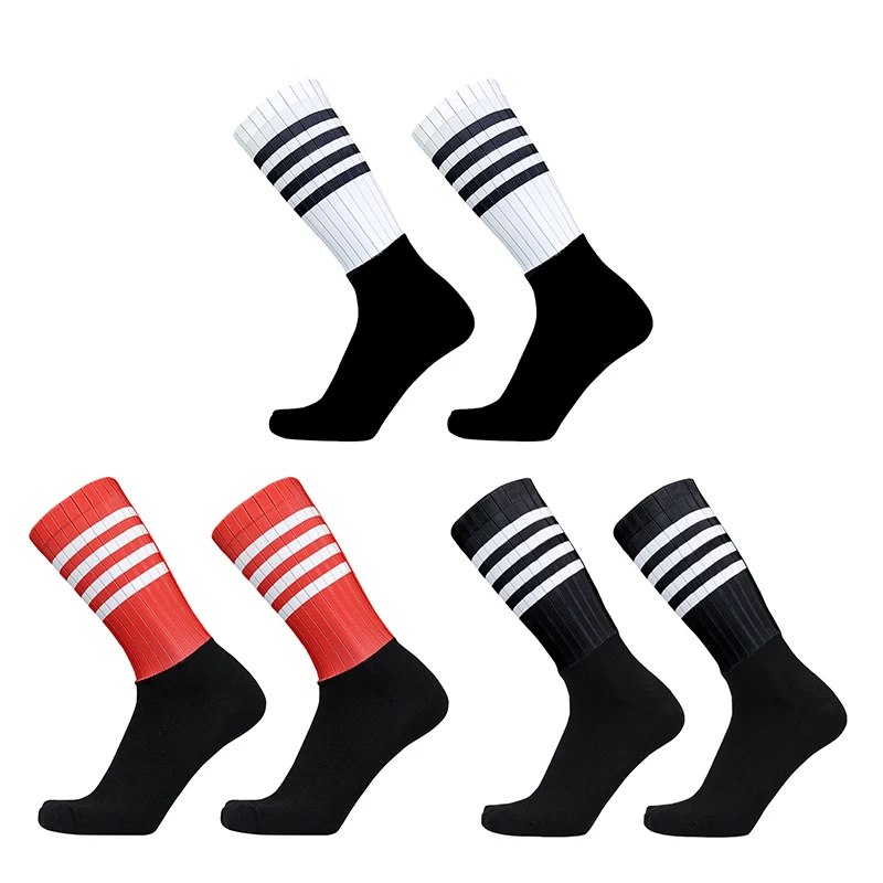 Aero 2025 New Pro bike team Stripe Cycling Socks Men Women Seamless Anti Slip Sport Socks