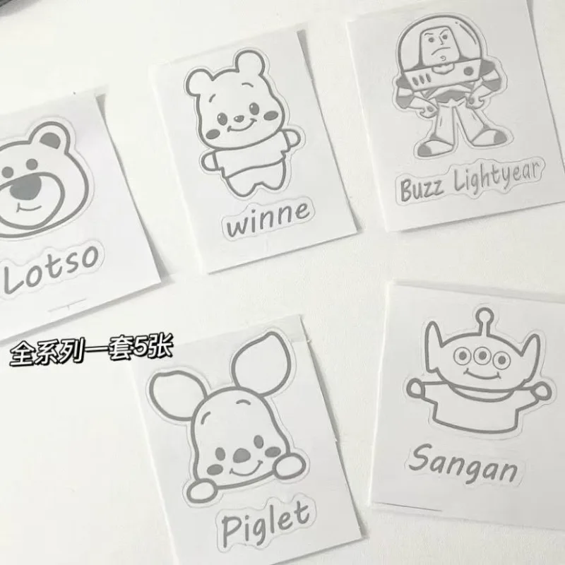 Disney Anime Cartoon Disney Winnie The Pooh Metallaufkleber Einfacher Cartoon Niedliche wasserdichte Laptop-Handyhülle Dekorativer Aufkleber