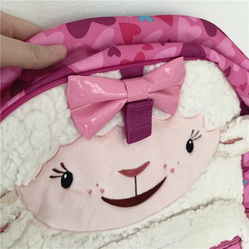 Cute Lambie Lamb Plush Bag Anime Backpack Children School Bags for Girls Kids Schoolbag Kawaii Primary School Backpacks