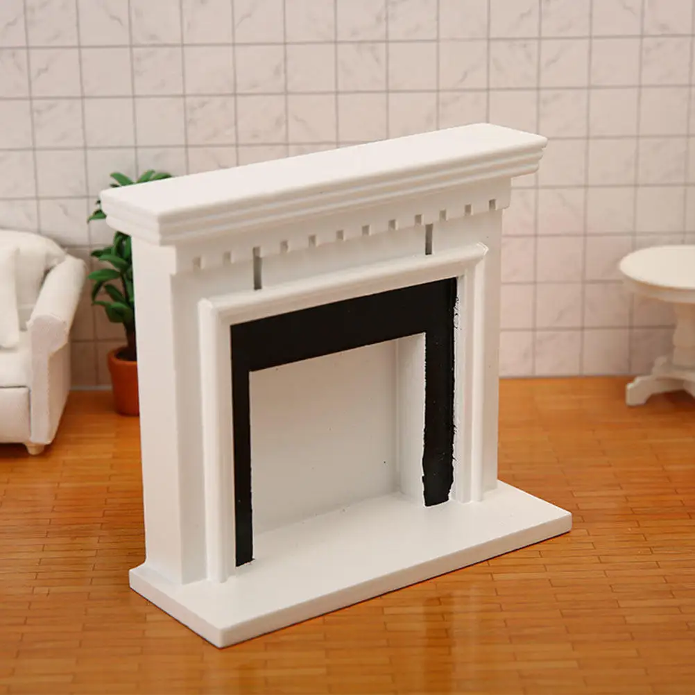 

Miniature Wooden Fireplace for Mini House 1:12 Scale Exquisitely Made Natural Texture Vintage Style Dollhouse Decoration