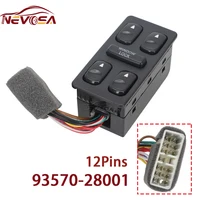 12 pines 93570-28001 para Hyundai Elantra Galloper 1992-1994 botón de interruptor de ventanilla eléctrica delantera izquierda 9357028001